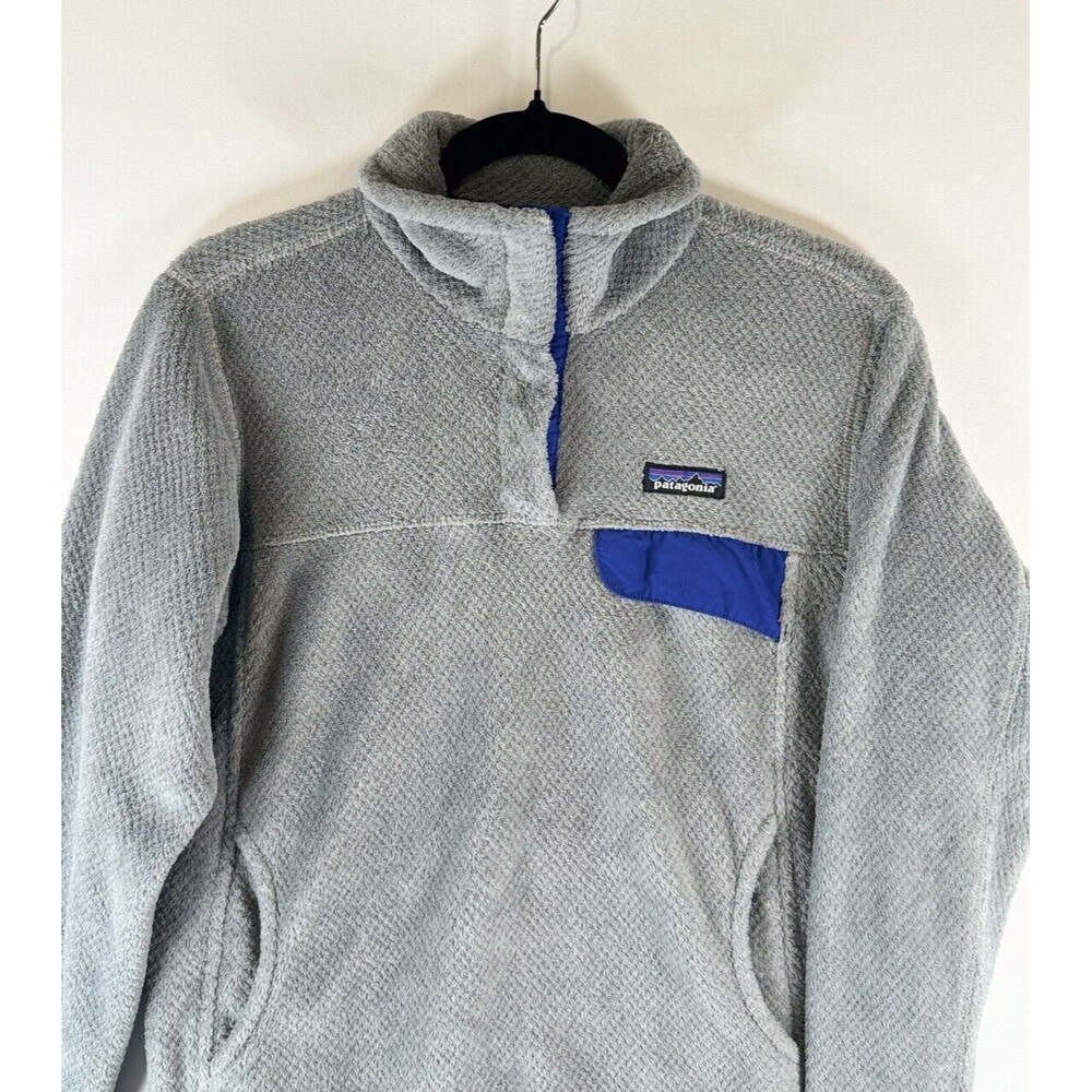 Patagonia Women Sweater Gray Lightweight Synchilla Snap T Fleece Pullover Medium - Picture 6 of 9